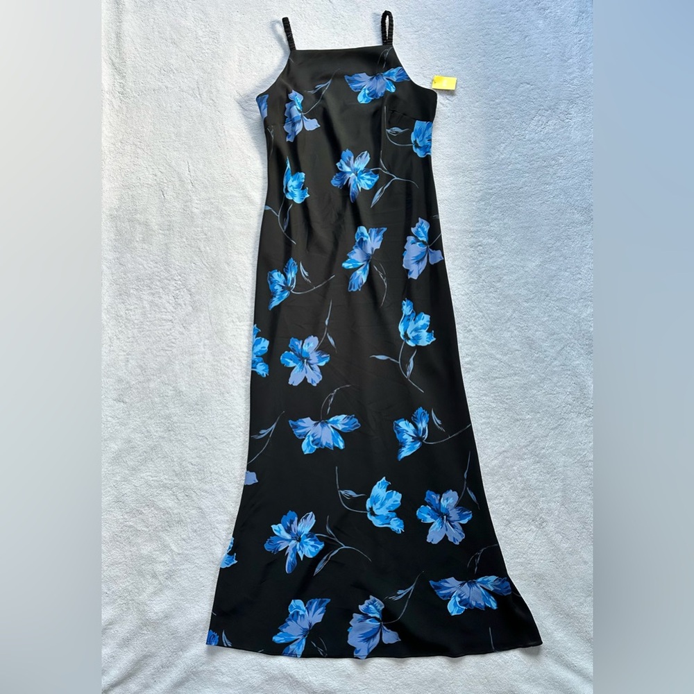 NWOT DBY Black Floral Maxi Dress
